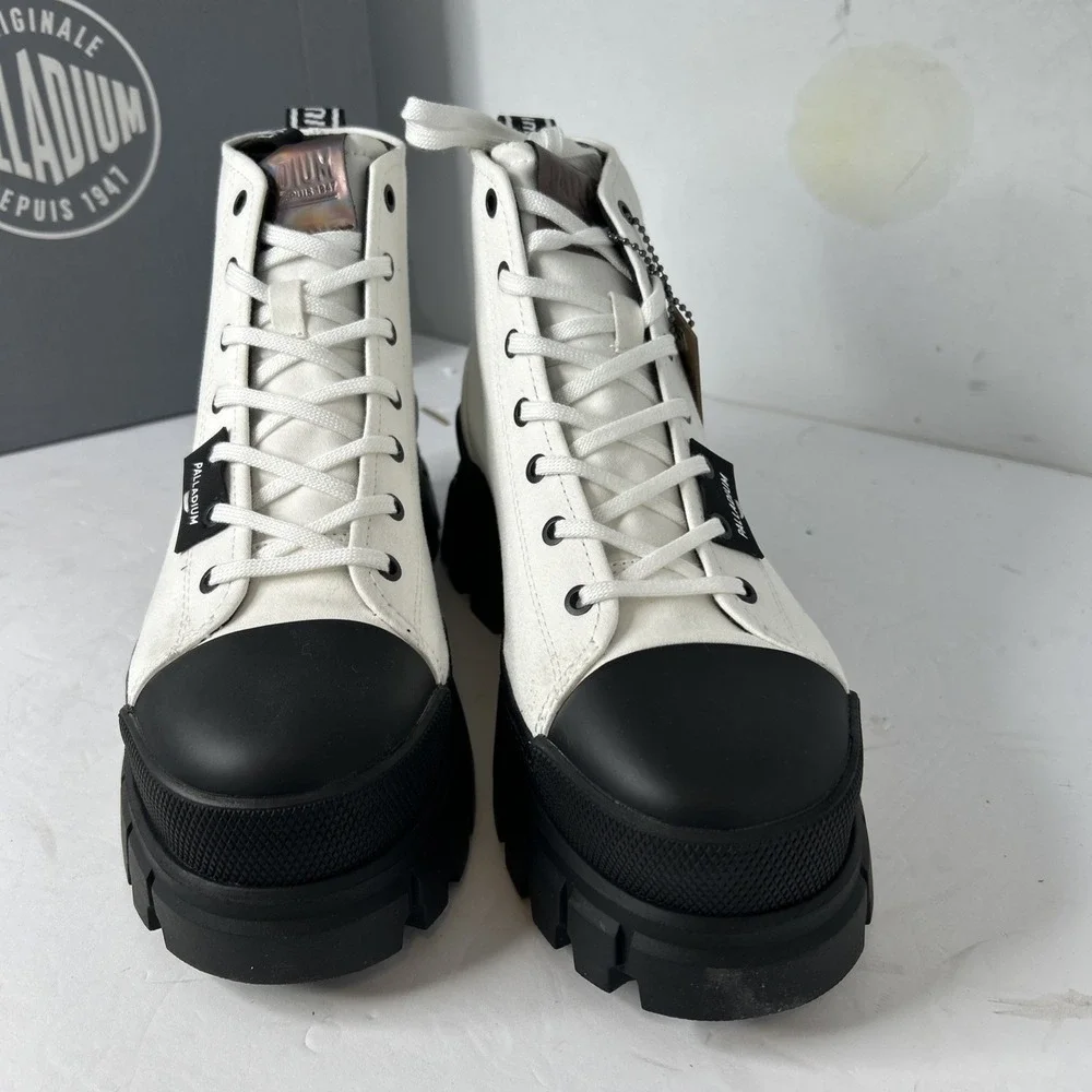NEW Palladium Revolt Hi TX Star White‎ Platform Boots 97242 116 ~ Sz Women 9
